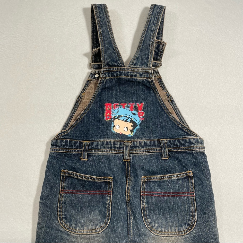 Vintage Betty Boop Girls Denim Overalls Skirt